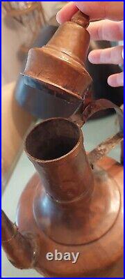 Large Antique Arabic / Islamic Copper Wine Water Jug / Ewer