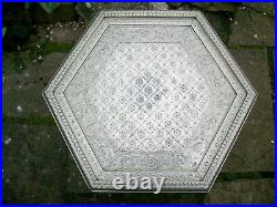 Large Decorative Islamic Hexagonal Side Table