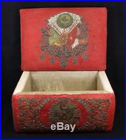 Large Fine Antique Islamic Ottoman Turkish Box Sandik Tughra Marked