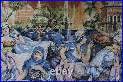 Large Middle Eastern Vintage Tapestry Wall Hanging Throw (6.5ft x 4ft)