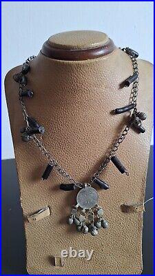 Lot 4X Small Antique Silver Yemeni Bedouin Necklaces handmade 161 G