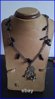 Lot 4X Small Antique Silver Yemeni Bedouin Necklaces handmade 161 G