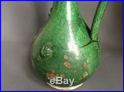 Medium size Canakkale Ewer. Turkish Ottoman Jug Islamic pottery 19th century