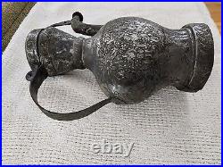 Middle Eastern Antique Copper Metal Teapot Ewer Pitcher Turkish Tatar Engraved