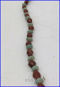 Middle Eastern Carnelian and Faience Battle Shaped Necklace I Millennium BC