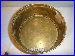 Middle Eastern Etched Brass Covered Sweet Bread Warmer Container Dovetail Box