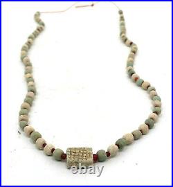 Middle Eastern Faience and Glass Necklace Blue and White I Millennium BC