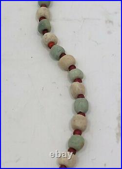 Middle Eastern Faience and Glass Necklace Blue and White I Millennium BC