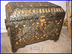 Middle Eastern Handmade Chest, Trunk Excellent Condition