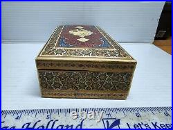 Middle Eastern Handmade Inlaid Box Stash Jewelry Clean Ready To Use