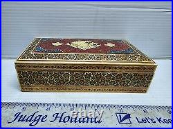 Middle Eastern Handmade Inlaid Box Stash Jewelry Clean Ready To Use