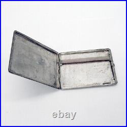 Middle Eastern Ornate Scenic Cigarette Case 84 Standard Silver