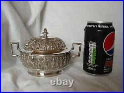 Middle Eastern Sterling Silver Lidded Bowl Circa 1890