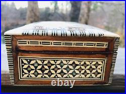 Middle Eastern keepsake or jewelry box-Inlay with mother of pearl-handmade