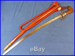 Moroccan nimcha sabre (sword) from 19th with a much earlier blade