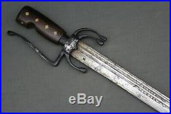 Moroccan nimcha sword with a fine blade signed ANDREA FERARA 17th century