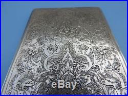 Museum Large Antique Signed PERSIAN Islamic Solid Silver Box Case 228 gr 8 oz