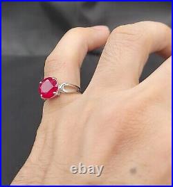 Natural Red Ruby Silver Beautiful Excellent Top Quality Gemstone Ring
