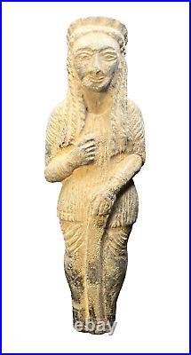 Near Eastern Ancient Standing Female Stone Statue Figurine