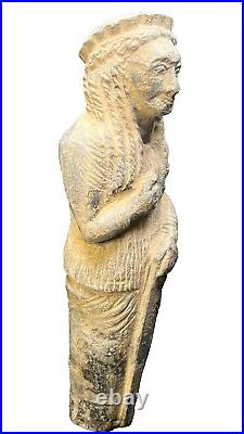 Near Eastern Ancient Standing Female Stone Statue Figurine