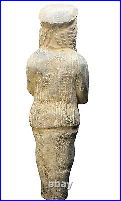 Near Eastern Ancient Standing Female Stone Statue Figurine