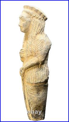 Near Eastern Ancient Standing Female Stone Statue Figurine