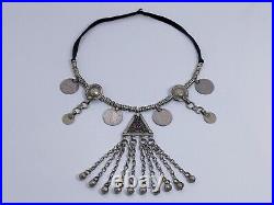 Necklace Pendant Dangle Bells Coin Middle Eastern Origin Islamic Handmade Glass