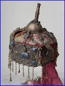 OLD Turkmen tribal head dress for wedding