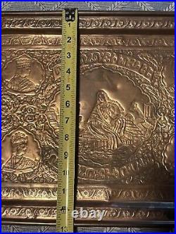 ONE OF A KIND Antique Armenian Engraved Brass Tray (Early 20th Century)