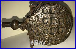 OTTOMAN BRONZE POWDER FLASK Horn antique old swor dagger gun turkish islamic
