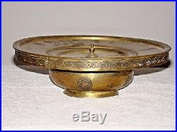Old, Beautiful, Antique Copper Censer worked with Silver, Collection piece, 18C