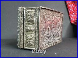 Old Middle Eastern Silver Box with Design on Both Sides. Beautiful collection an