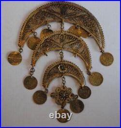 Old Nice Oriental Filligre Gilt Golt Amulet Pendant