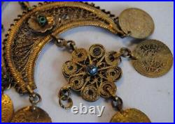 Old Nice Oriental Filligre Gilt Golt Amulet Pendant