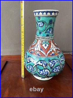 Old Samson Iznik style pottery Bottle Vase France19th century Ottoman Islamic