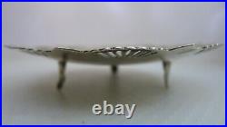 Old Silver Handmade Floral Engravings Islamic Tray Plate