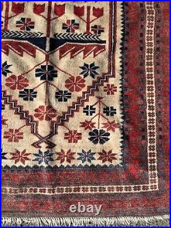 Old Vintage Hand Knotted Wool Oriental Area Rug Carpet Middle Eastern 41 X 65