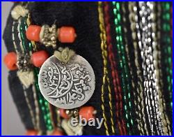 Old Vintage Yemeni Islamic Ethnic Jewish Headdress with Coins
