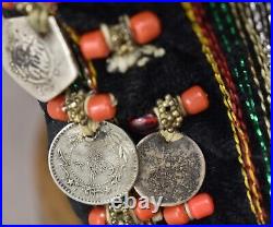 Old Vintage Yemeni Islamic Ethnic Jewish Headdress with Coins