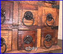 Old or Antique Middle Eastern Trinket Box Metal Clad Hand Carved