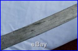 Old rare Mughal rajput silver damascened sword/ tulwar Damascus blade no wootz