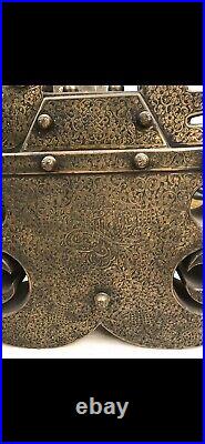 Orientalist Huge Ottoman Style Brass Harem Lock Padlock