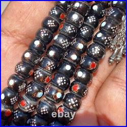 Original yemeni 99 Prayer Beads Yemen Natural Black Coral Yusr worry beads