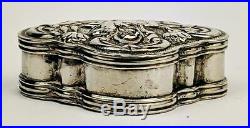 Ottoman Provinces / Armenian Solid Silver Repousse Box 18th /19th Century