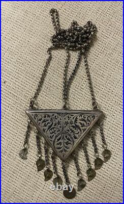 Ottoman Turkey Antique Silver Enamel Amulet. 1900s
