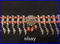 Ottoman antique silver jewelry necklaces, handmade headwear silver pendant