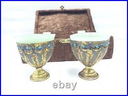 Ottoman authentic antique, handcrafted enamel cup