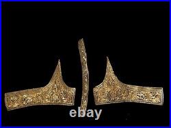 Ottoman caftan silver thread collar and arm