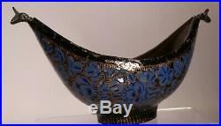 Pair Of Antique Islamic Persian Kashkul (begging Bowl)- Lacquered, Brass, Copper