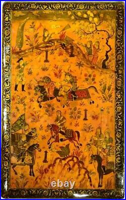 Persian Qajar Period Lacquer Mirror Case